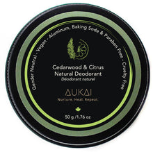 Load image into Gallery viewer, AUKAI CEDARWOOD & CITRUS NATURAL DEODORANT
